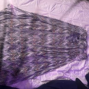 patterned maxi skirt